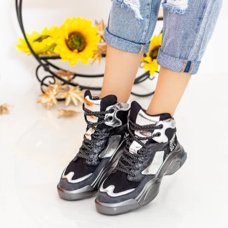 Pantofi Sport Dama cu Platforma SZ251 Black Mei