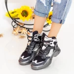 Pantofi Sport Dama cu Platforma SZ251 Black Mei