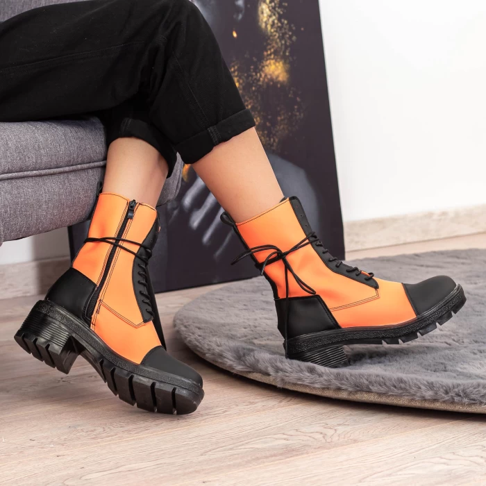 Ghete Dama NX121 Negru-Portocaliu Mei