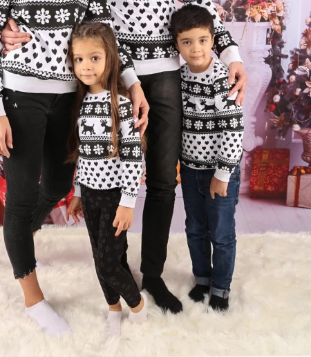 Bluza Copii 9274 Alb-Negru » meishop.life
