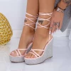 Sandale Dama cu Platforma XKK305 Roz Mei