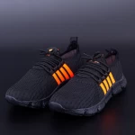 Pantofi Sport Barbati 002 Negru-Portocaliu Calsido