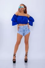 Blugi Scurti Dama 2420-457 Albastru » meishop.life