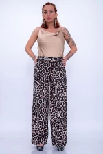 Pantaloni Dama 12261 Leopard Bej » meishop.life