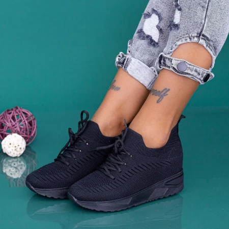 Pantofi Sport Dama cu Platforma KDN19 Negru Mei