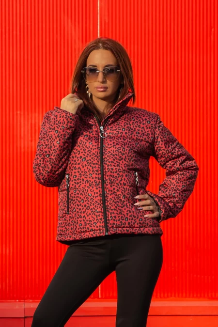 Geaca Dama 902 Rosu Fashion