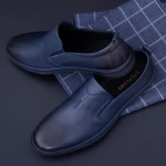 Pantofi Barbati din piele naturala KL60803 Blue » meishop.life