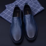 Pantofi Barbati din piele naturala KL60803 Blue » meishop.life