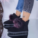 Ghete UG Dama WL127 Negru-Rosu Mei
