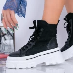 Ghete Dama WL179 Negru-Alb Mei