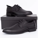 Pantofi Barbati din piele naturala 66073 Negru F.Gerardo