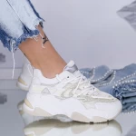 Pantofi Sport Dama 6601 Alb Mei