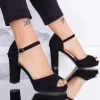 Sandale Dama cu Toc gros WT69 SD Black (D12) Mei