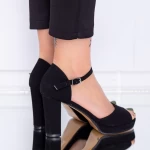Sandale Dama cu Toc gros WT69 SD Black » meishop.life