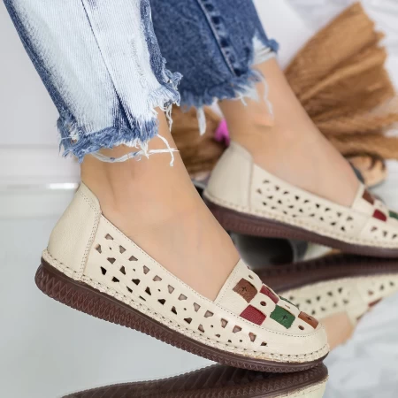 Pantofi Casual Dama BBX21505 Crem » meishop.life