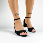 Sandale Dama cu Toc gros XKK566 Negru » meishop.life