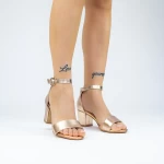 Sandale Dama cu Toc gros 2XKK572A Champagne » meishop.life