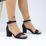 Sandale Dama cu Toc gros 2XKK572 Negru » meishop.life