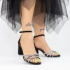 Sandale Dama cu Toc gros 2RG11 Negru Mei