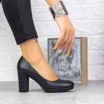 Pantofi cu Toc gros 2YXD33A Negru » meishop.life