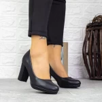 Pantofi cu Toc gros 2YXD33A Negru » meishop.life