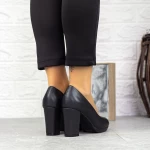 Pantofi cu Toc gros 2YXD33A Negru » meishop.life