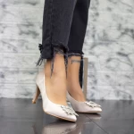 Pantofi cu Toc subtire 2YXD53 Bej » meishop.life