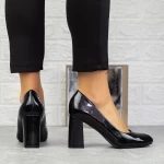 Pantofi cu Toc gros 2T7A Negru » meishop.life