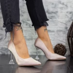 Pantofi cu Toc subtire 2SY16 Bej » meishop.life