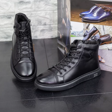 Ghete Barbati 8662-1 Negru » meishop.life