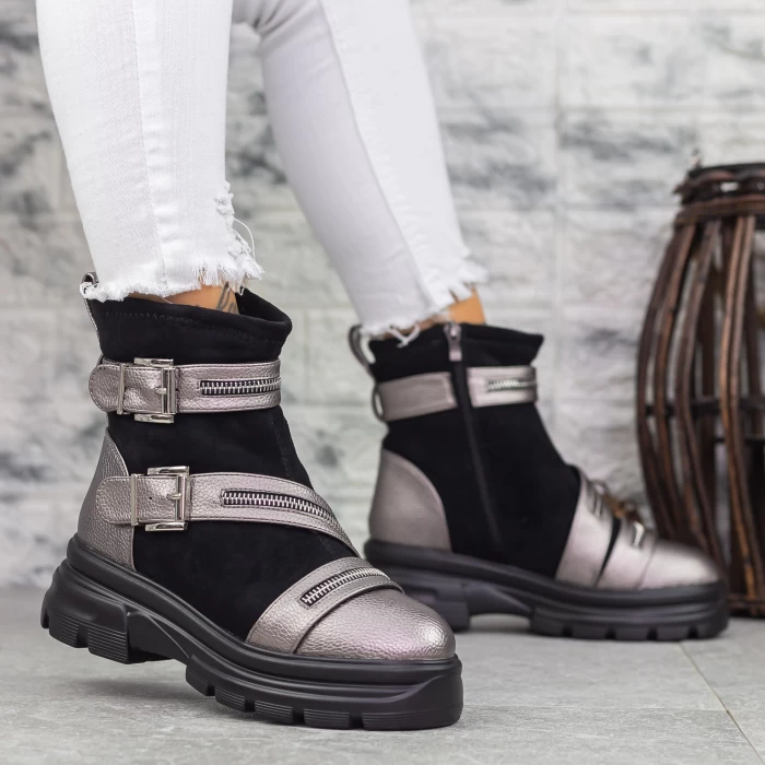 Ghete Dama 2MX365A Guncolor-Negru » meishop.life