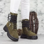 Ghete Dama 2MX367A Verde olive-Negru » meishop.life
