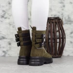 Ghete Dama 2MX367A Verde olive-Negru » meishop.life