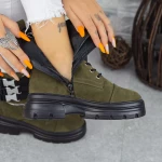 Ghete Dama 2MX367A Verde olive-Negru » meishop.life