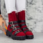 Ghete Dama 2MX381A Rosu-Negru » meishop.life
