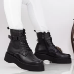 Ghete Dama cu Platforma Y155 Negru » meishop.life