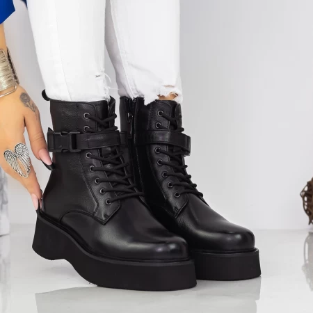 Ghete Dama cu Platforma Y155 Negru » meishop.life