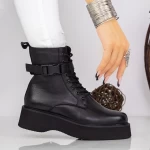 Ghete Dama cu Platforma Y155 Negru » meishop.life