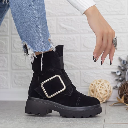 Ghete Dama cu Platforma 2MX383A Negru » meishop.life