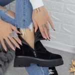 Ghete Dama cu Platforma 2MX383A Negru » meishop.life