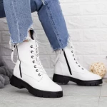 Ghete Dama 2MX506 Alb-Negru » meishop.life
