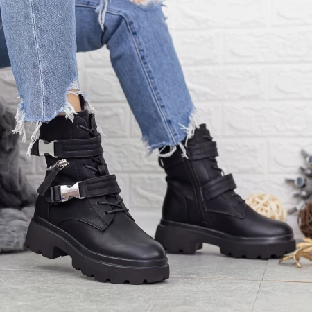 Ghete Dama cu Platforma 2MX511 Negru » meishop.life