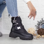 Ghete Dama cu Platforma 2MX511 Negru » meishop.life