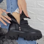 Ghete Dama cu Platforma 2MX511 Negru » meishop.life