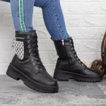 Ghete Dama cu Platforma 2XJ80 Negru » meishop.life