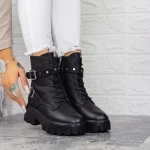Ghete Dama cu Platforma 2MX519 Negru » meishop.life
