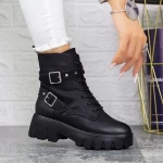 Ghete Dama cu Platforma 2MX519 Negru » meishop.life