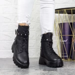 Ghete Dama cu Platforma 2MX519 Negru » meishop.life