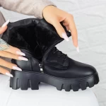 Ghete Dama cu Platforma 2MX519 Negru » meishop.life