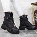 Ghete Dama cu Platforma 2MX513 Negru » meishop.life